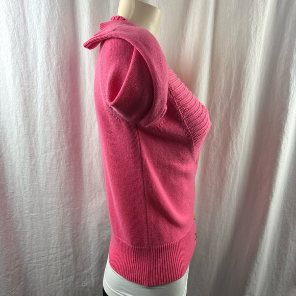 Alexander McQueen Cashmere Off-the-Shoulder Pink Cardigan M - Picture 11 of 15